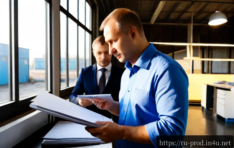 Home 17 생산관리자 커리어 코칭 프로그램 - Photorealistic career coaching session for a production manager in a modern Russian manufacturing of...